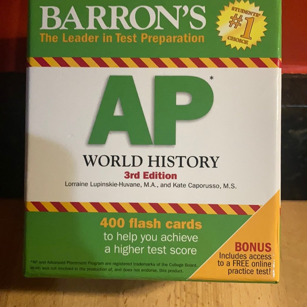 Flash cards for AP World History